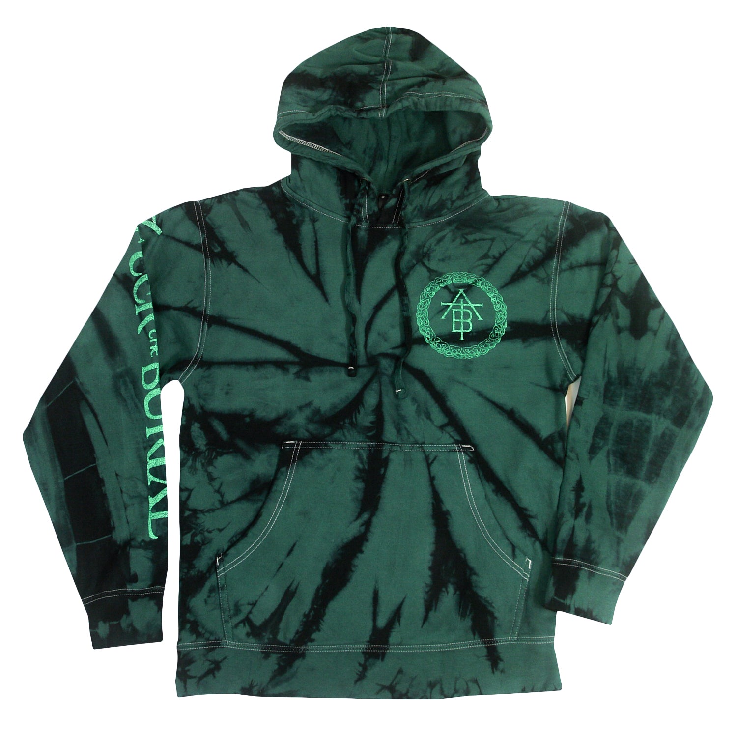Custom Sweatshirt Sidemen Green Tie Dye Hoodie Patrick Black